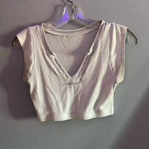 Stretchy V-Neck Crop Top